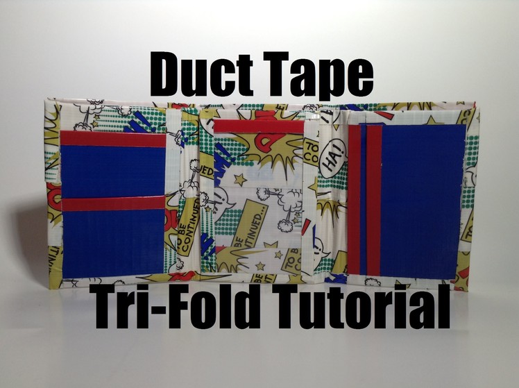How to Make a Duct Tape Tri-Fold Wallet Tutorial!! An easy DIY Project!