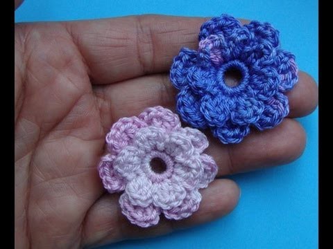 Как вязать цветок Урок 50 Сrochet flower pattern for free