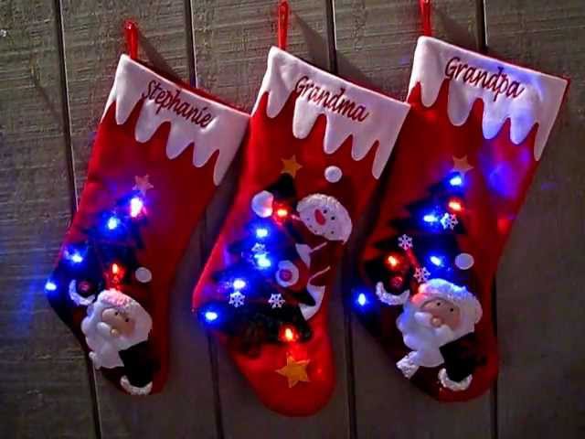 Light Up Christmas Stockings with LED Lights