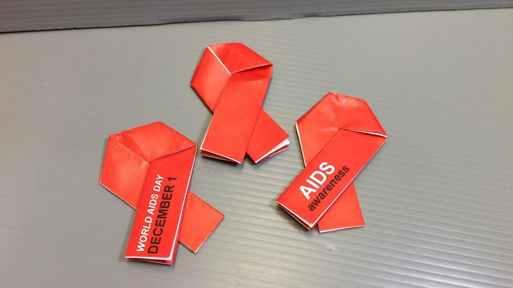 Make Your Own Origami AIDS Red Ribbon - World AIDS Day