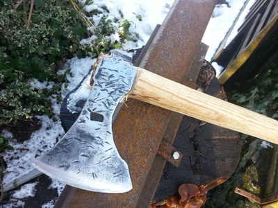 Making a viking axe from a wood axe