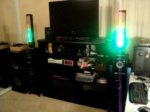 My Sound System Lights & homemade subwoofer diy