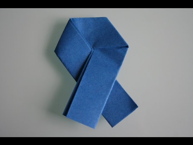 Origami ribbon letter