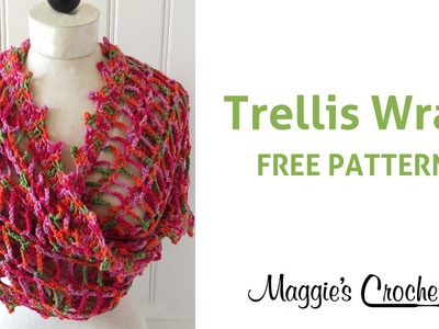 Trellis Wrap Free Crochet Pattern - Right Handed
