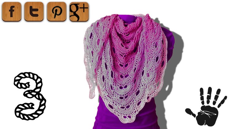 Virus shawl crochet tutorial part 3 - © Woolpedia
