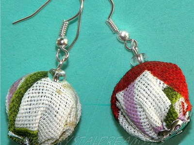 Beading Ideas - Fabric earrings
