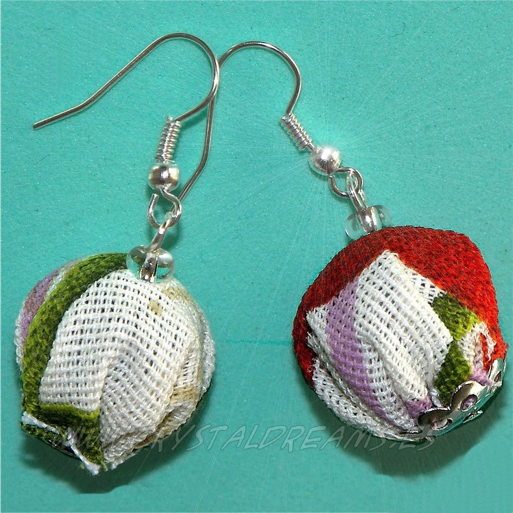 Beading Ideas - Fabric earrings