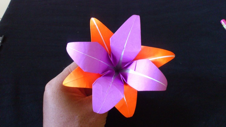 Cara Membuat Origami Bunga Lily Ganda | Origami Bunga dan Tanaman