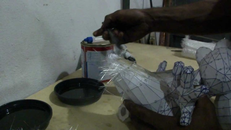 Como resinar papercraft - parte 1 - overdosegamer.blogspot.com.br
