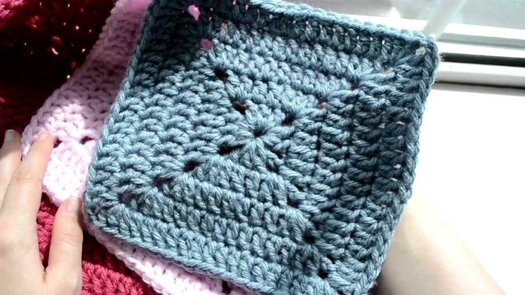 Crochet Lessons  - How to work the solid granny square - Part 1