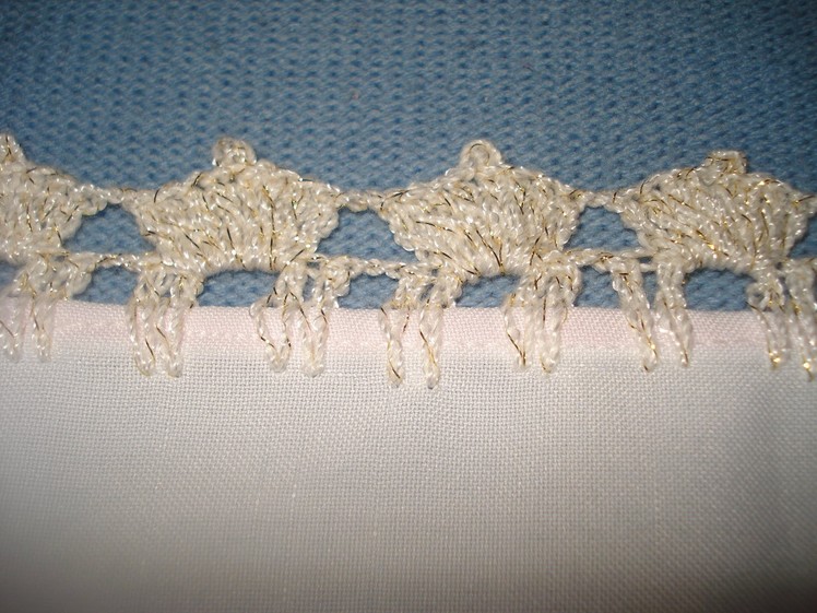Crochet Orilla Tejida Blanca # 7 Servilletas