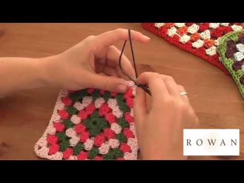 Crochet Tutorials - How to Join crocheted Granny Squares Together