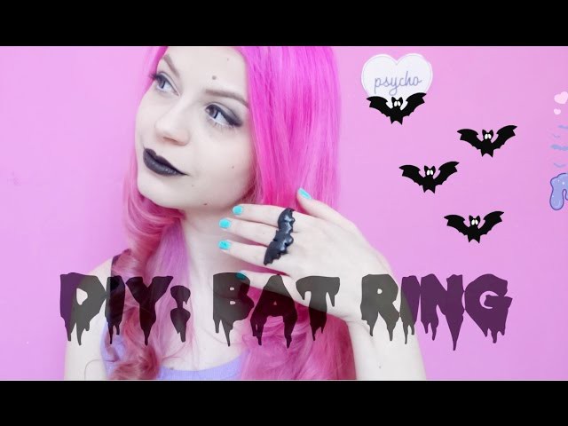 DIY: Bat Ring. Pastel Goth Inspired Ring