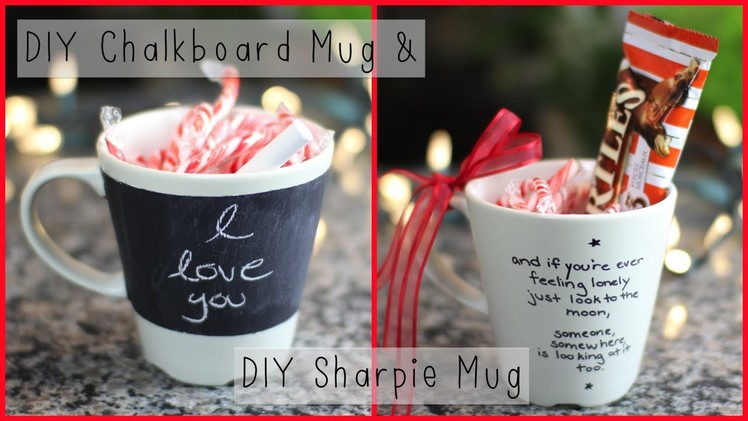 DIY Chalkboard Mug & DIY Sharpie Mug - Holiday Gift ⎮ Mademoiselle Ruta