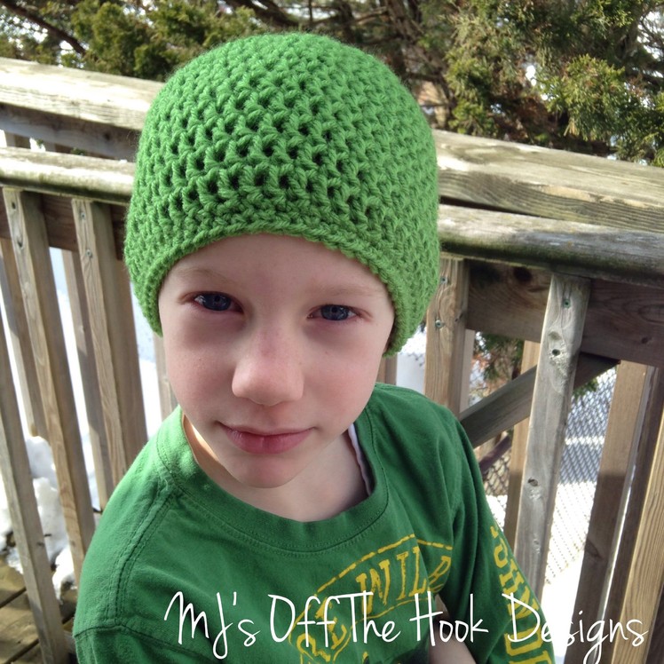 DIY fast and easy double crochet beanie hat