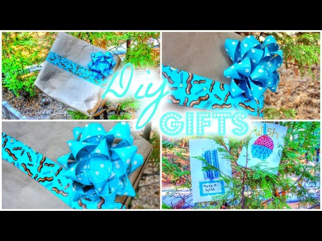 DIY Gift Ideas {Duct Tape Bow,Cards,Gift Bag}