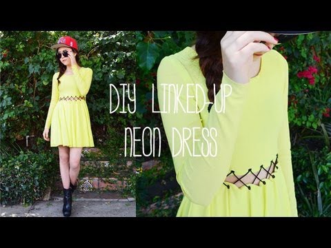 DIY Linked-Up Neon Dress