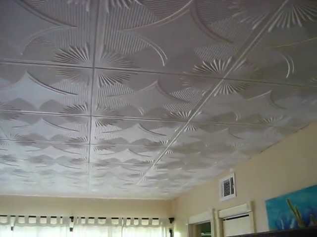 DIY STYROFOAM INSTALL How to install yourself Ceiling Tiles interior ...