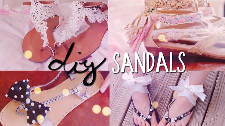 DIY Summer Sandals (4 styles) Redecorate. Restyle your Flip Flops!
