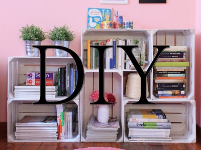 DIY: Tutorial come creare una libreria fai da te con le cassette della frutta