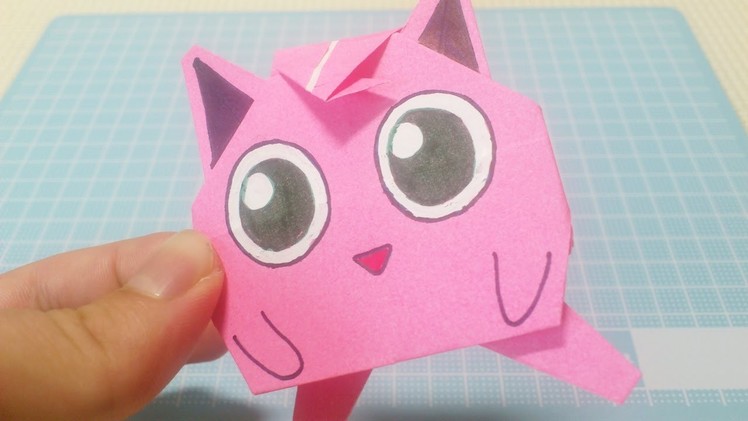 ポケモン 折り紙 プリン【折り紙 折り方】Pokemon Jigglypuff! How to make Origami