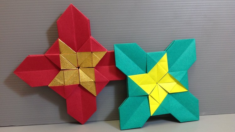 Easy Origami Christmas Castle Modular Cross