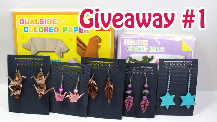 Holiday GIVEAWAY #1 Origami Paper Packs and Origami Jewelry (CLOSED)