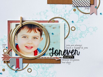 How to: Create a Textured, Layered & Modern Scrapbook Layout