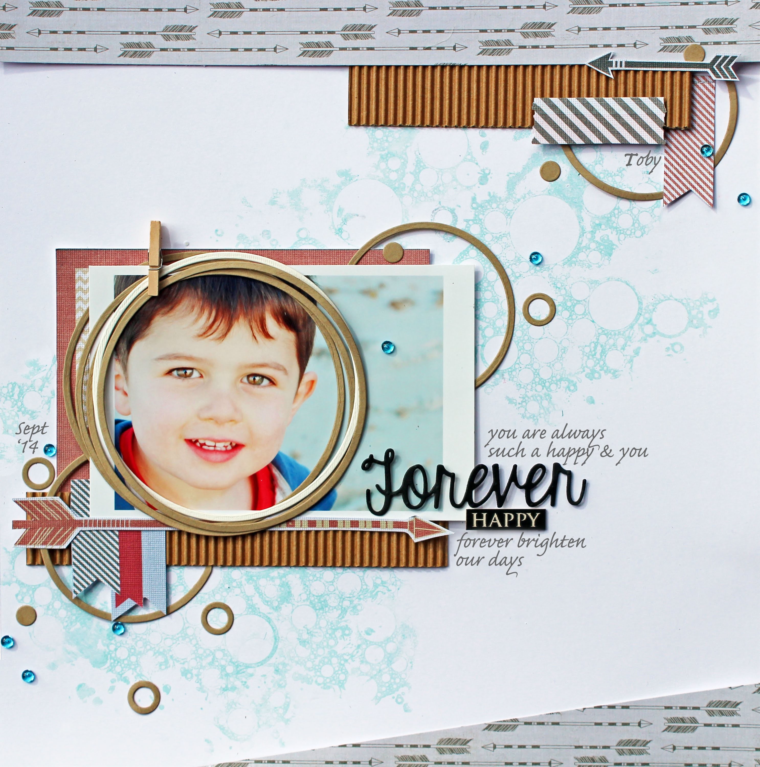 How to: Create a Textured, Layered & Modern Scrapbook Layout