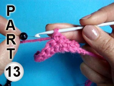 How to crochet with beads Вязание с бисером   17