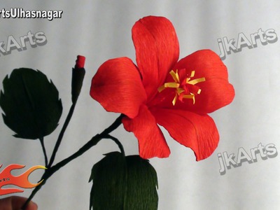 HOW TO: DIY Crepe Paper Hibiscus Flower - JK Arts 441