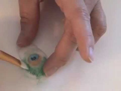 How to make a fondant peacock feather