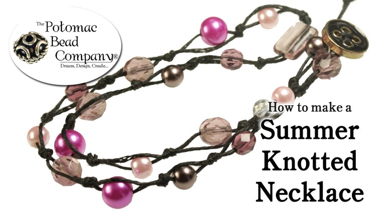 How to Make a Summer Knotted Necklace (DIY)