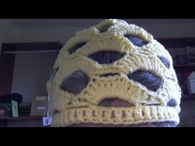 Lion Brand Yarn Openwork Crochet Hat- Part One