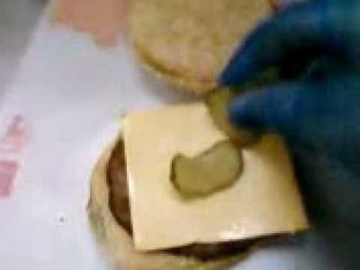 Making a cheeseburger at Hungry Jacks