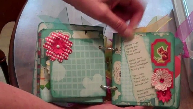 Mini Book Scrapbook with Nerdy Birdy Papers