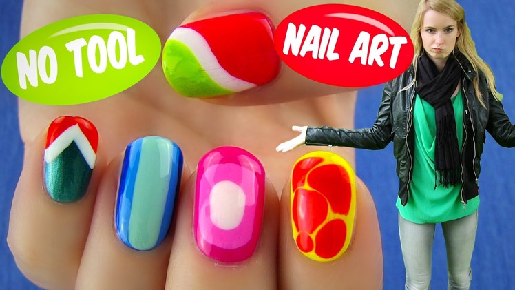 No Tool Nail Art! 5 Nail Art Designs & Ideas Without Any Nail Art Tools