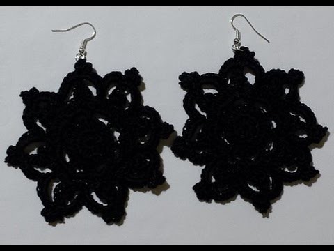 Orecchini all'uncinetto - tutorial - Earrings crochet - pendientes crochet -