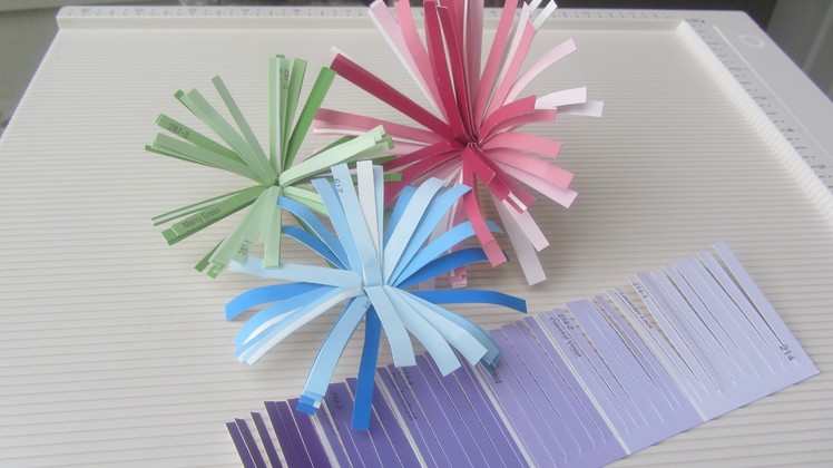 Paint Sample Craft How to Make Finge Paper Flower Tutorial
