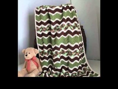 Single crochet ripple afghan pattern