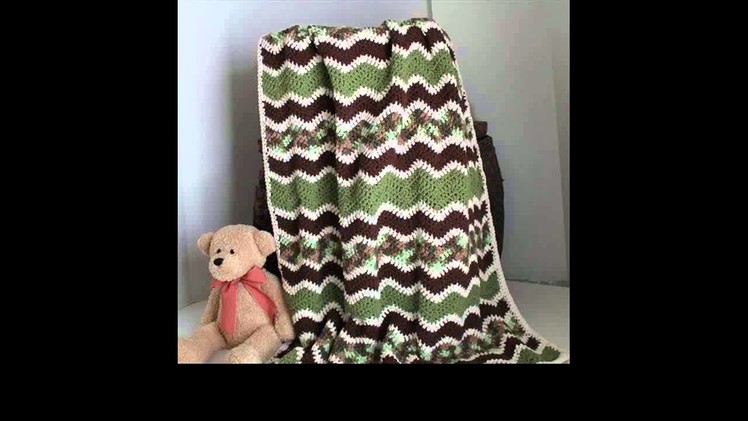 Single crochet ripple afghan pattern