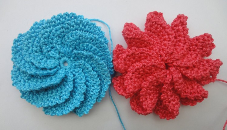 Спиральный цветок Вязание крючком Spiral Flower Crochet