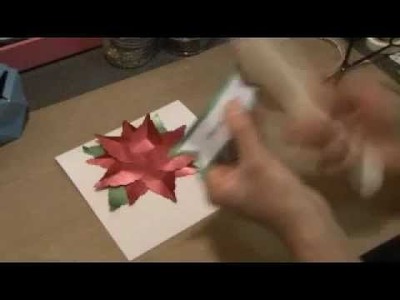 Tattered Leaves Poinsettia card papercraft tutorial