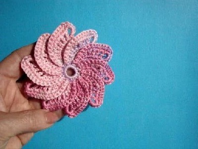 Вязаные цветы Урок 25 Crochet flower pattern - free