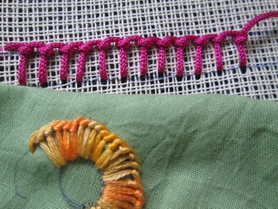 Buttonhole stitch in embroidery - hand embroidery
