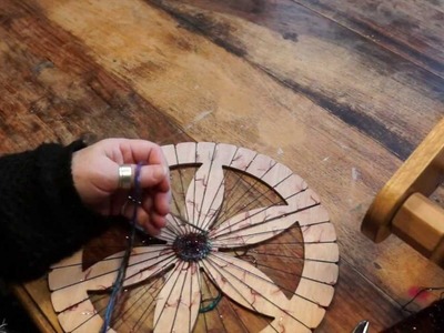 Circular Weaving - WoolWench Warping A Circular Loom