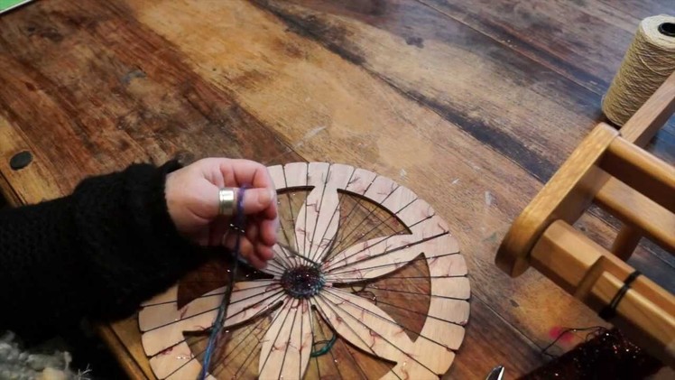 Circular Weaving - WoolWench Warping A Circular Loom