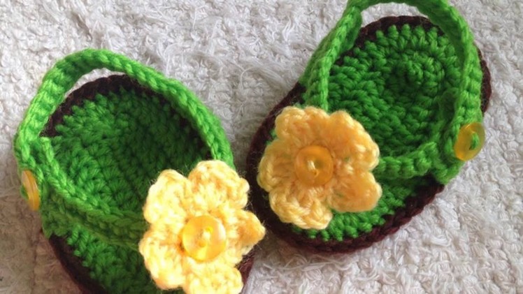 Crochet Cute Baby Flip Flops - Crafts - Guidecentral