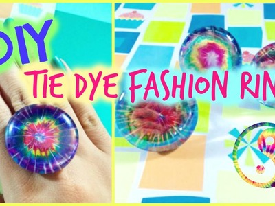 DIY: Easy Tie Dye Fashion Rings - Using Nail Polish!