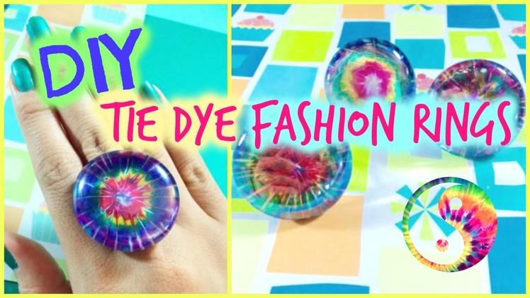 DIY: Easy Tie Dye Fashion Rings - Using Nail Polish!